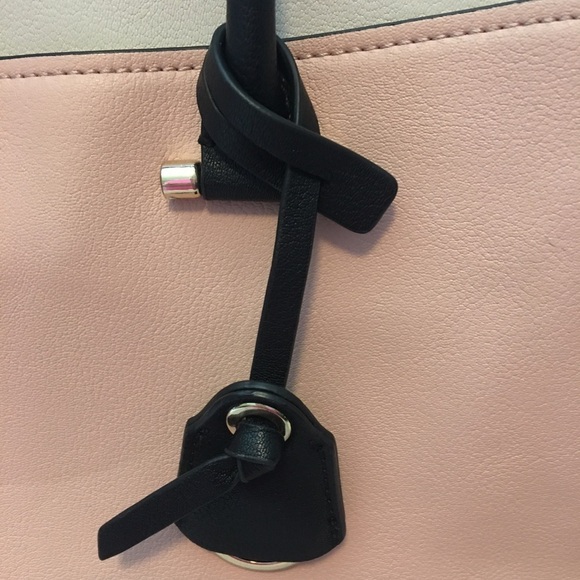 Nine West Pink and Black Satchel with Structured Design - Picture 3 of 12
